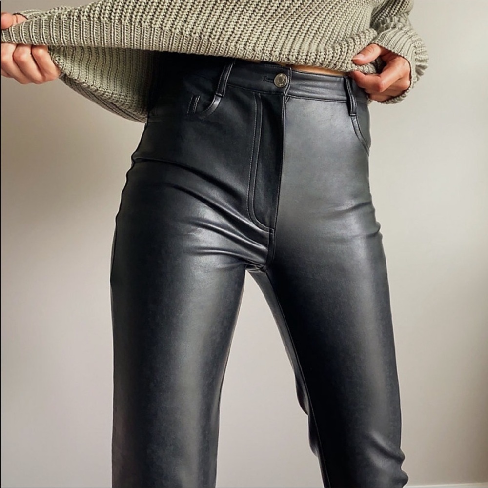 WILFRED Melina vegan leather pants size 8 ARITZIA